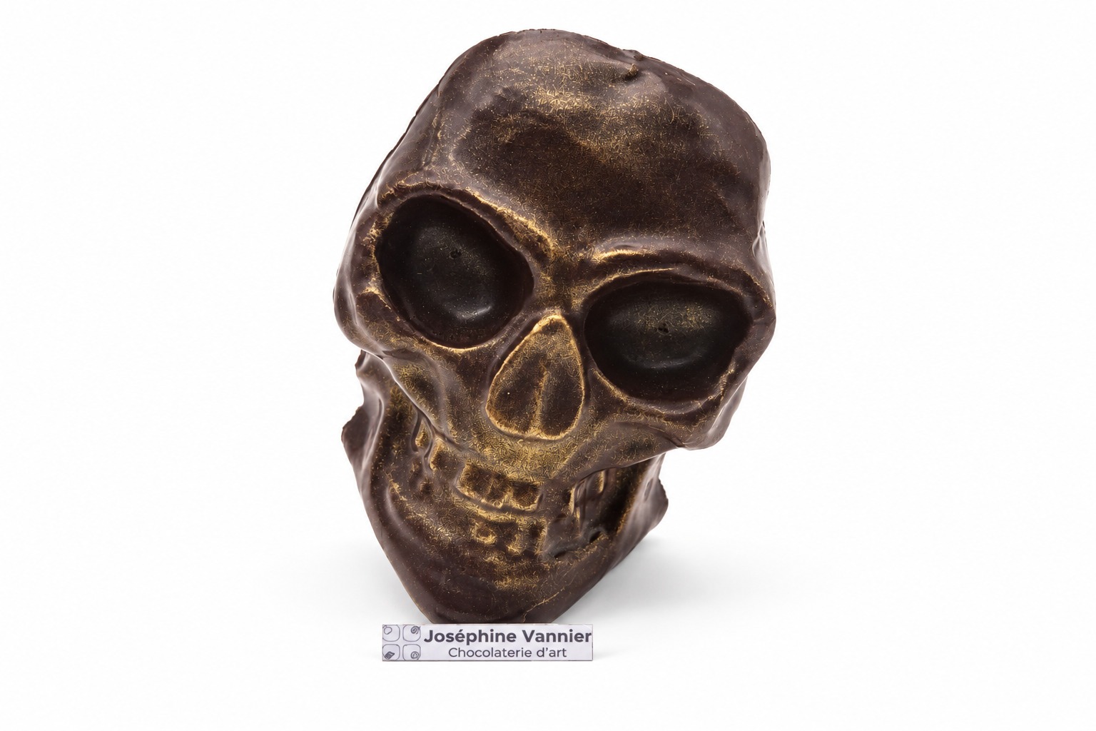 MASQUE TÊTE DE MORT en Chocolat Noir 72%
