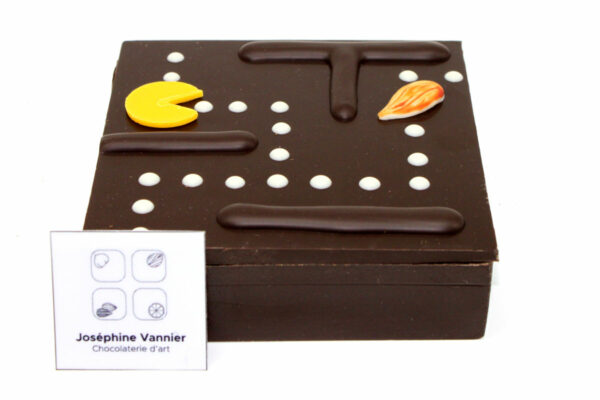 Boite Pac-Man T2 Garnie en Chocolat